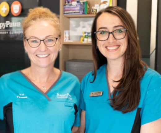 Drs Vanessa and Tiana at Happy Paws vet